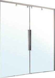 Дверь раздвижн. 157-161хh200мм, в нишу, 4-х секц., вход 61см., (проф. цв. серый, стекло прозр.6/8мм StarClean),  ZZ Samo Acrux B8852 ATELIER L95 TR