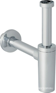 Сифон для раковины 1"1/4", фановый патрубок d32мм, (пластик цв. хром), Geberit ZZ Geberit Универсал 151.034.21.1