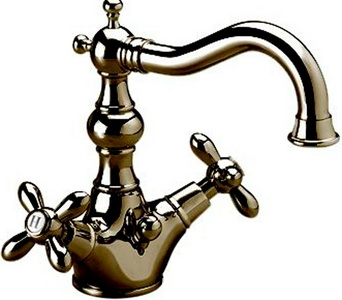 Смеситель для раковины, с д/к, (цв. бронза)  ZZ Gaia Avebury RB 8034 BR