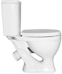 Унитаз-компакт "", косой выход, арматура 1-режим. "Уклад", сиденье полипропилен, крепление в комплекте Sanita Формат WC.CC/Format/1-P/WHT.G/S1 (FRTSACC01090113)