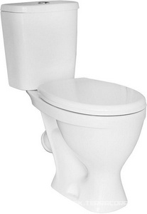 Унитаз-компакт "", косой выход, арматура 1-режим. "Уклад", сиденье полипропилен, крепление в комплекте Sanita Формат WC.CC/Format/1-P/WHT.G/S1 (FRTSACC01090113)
