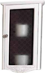 Шкаф настенный, 42,1хh77х25,1см, распашн. дверь, петли справа, с внутр. ткан. обивкой, ручка цв. хром, Hermitage ZZ