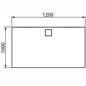 Поддон душевой 1200х1000хh30(52)мм, без сифона (оборуд. слива) ножек, рамы, (минер. литьё цв. мат.белый), крышка слива в компл.,  ZZ Huppe Huppe EasyFlat EF0116 083