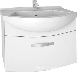 Тумба подвесная ""-55, 1 ящик, БЕЗ раковины, цв.белый ZZ Dreja Alfa 99.0305