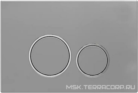 Клавиша двойного смыва, для инсталляции д/унитаза, круглые кнопки, (пластик цв.хром), Urbatec ZZ Urbatec Универсал F4CR