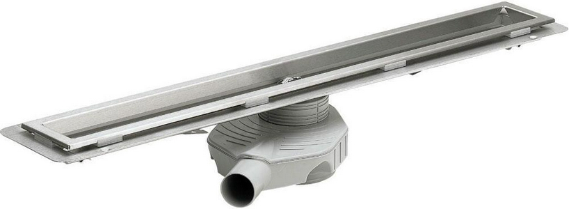 Душевой лоток 800мм, с сифоном, выход вбок DN 50мм, h90/150мм, 0,5-0,7л/с, нерж сталь, (БЕЗ решетки, опор, уплотн.материала, монтажн.клея) Visign ZZ Viega Универсал 618018