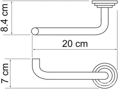 Держатель д/туал бумаги, без крышки, темная бронза K-7396 ZZ Wasserkraft isar K-7396