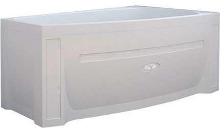 Ванна акриловая "Мэги", 1400х800x460 мм, правая, БЕЗ каркаса, слива-перелива и панели, белая ZZ