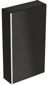 Шкаф подвесной 45хh82х17,4см, распашн.двеца, петли справа/слева (реверс), (фасад черное стекло, корпус черный мат-лакиров.),крепл.в компл,ZZ Geberit Acanto 500.639.16.1