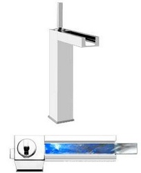 Смеситель для раковины, "Высокий" h 223мм, с д/к и редукционным эл.блоком, (цв. хром) Rettangolo Color XX