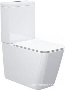 Унитаз напольный CUBE 3, безободковый, цвет белый, с крышкой-сиденьем микролифт Sole Cube УТ000054447