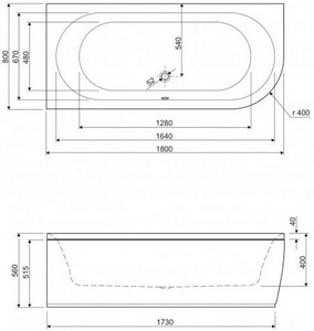 Панель для угловой, Левой ванны  ZZ Cezares Metauro METAURO CORNER-180-SCR-L-W37
