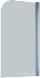 Шторка на ванну 75*140 см, профиль хром глянец, стекло "шиншилла"ZZ