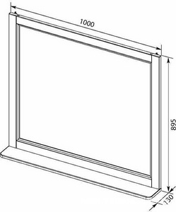 Зеркало для мебели "-100", без подсветки Aquanet Бостон 209674