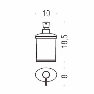 Дозатор для жидкого мыла настольный, (стекло мат., металл. основа цв.хром),  Colombo Land B9319.000