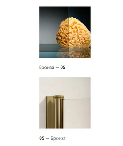 Дверь в нишу , 200x190 см, распашная, петли слева, профиль бронза, стекло бронза  ZZ Vegas Glass EP-2F EP-2F 0200 05 05