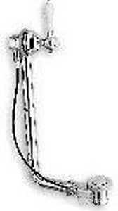 Слив-перелив полуавтомат, для свободностоящей ванны, (корпус, ручка, пробка слива металл цв.хром), БЕЗ сифона арт.SFD1040SCR, D&D ZZ Devon & Devon Универсал SFD74CR