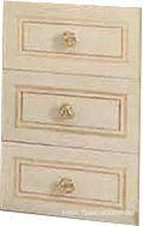 Шкаф дополн. для тумбы под раковину, 25,2х47см, 3 выдв. ящика, ручки цв. золото, Hermitage ZZ