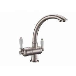 Смеситель Zorg Clean Water ZR 327 YF nickel для кухонной мойки| 16x31x25