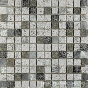 Мозаика Мозаика из стекла на сетке SK10-055 |30x30 Спектр-М Микс стекло SK10-055