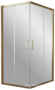 Душевое ограждение , 900x800x1900 мм,  профиль бронза, стекло сатин, БЕЗ поддона ZZ Vegas Glass ZA-F ZA-F 90*80 05 10