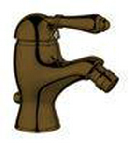 Смеситель для биде, с д/к (цв.Tuscan brass темная бронза, ручка El Capitan),  ZZ Nicolazzi Classico 3403 TB 75