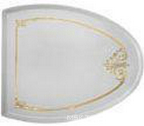 Сиденье для унитаза, (цв. лакирован., патинирован., перламутр. с отделкой сусал. золото, петли цв. хром), Parigi Diadema Z XXZ