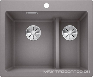 Мойка кухонная Blanco Pleon 6 Split алюметаллик| 51x61x22