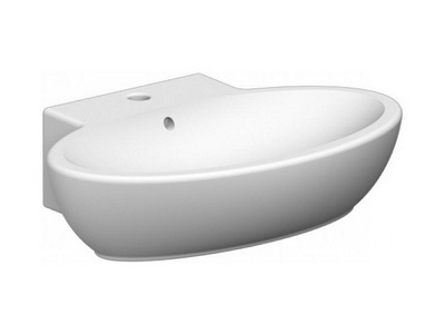 Раковина накладная на столешницу или подвесная, овальная, 67х47хh16см, с 1 отв.д/смесителя,  ZZ Scarabeo Planet 8109