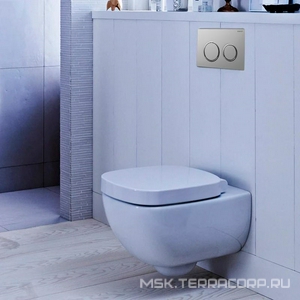 Клавиша смыва, (пластик цв.матовый хром / обод на кнопках хром), 20 ZZ Geberit Omega 115.085.KN.1