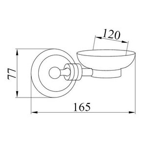 Мыльница , подвесная, крепеж в комплекте, бронза ZZ Boheme Hermitage 10322