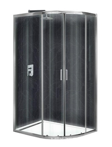 Душевой уголок 1000х800хh1950мм, четверть круга, правый/левый, (стекло прозрачн.5мм, фурн.цв.хром), Uno-195 ZZ BelBagno UNO UNO-195-RH-2-100/80-C-Cr