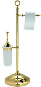 Гарнитур напольный свободностоящий, (ёрш, держатель для туалетной бумаги), (цв.золото), TW ZZ Tiffany Универсал TWSIG52ОR