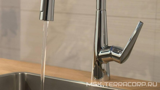 Смеситель для кухни, 200, с вытяжным душем, 2jet, (цв.хром),  M51 Hansgrohe Talis S 72813000
