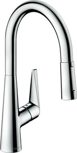 Смеситель для кухни, 200, с вытяжным душем, 2jet, (цв.хром),  M51 Hansgrohe Talis S 72813000