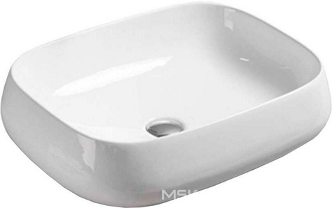 Раковина накладная 560х420х145 мм, без отверстия для смесителя, без перелива, (цв. белый глянцевый), Vincea ZZ Vincea Раковины VBS-107