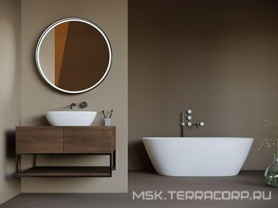 Ванна 1650х750хh580мм, отдельностоящая, литой камень S-Sense, глянец, нажимной слив камень в цвет ванны, Sofia ZZ Salini SOFIA 102511G