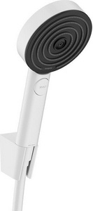 Душевой набор (ручной душ 3 типа струи, держатель, шланг 1,60м), (цв.матовый белый),  Select 105 3jet Relaxation ZZ Hansgrohe Pulsify 24303700