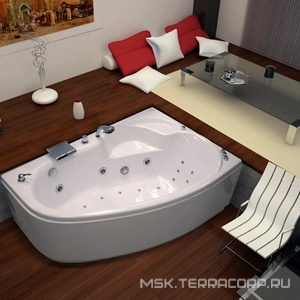 Ванна  (левая) "Стандарт",  без г/м, 170х110х58,5см,  на раме, фронт. панель, слив/перелив в комплекте Thermolux Talia Talia 170 L стандарт