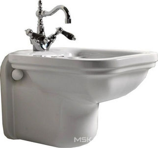 Биде подвесное 37х55см, с 1 отв.д/смес., (накладка отверстия перелива цв.хром),  ZZ Kerasan Waldorf 4125K1