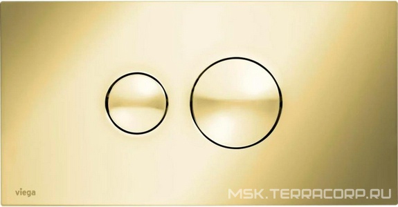 Клавиша 2-х объёмного смыва, для сист. инстал. , (пластик цв.золото),  for Style 10 ZZ Viega Visign 597092 Gold