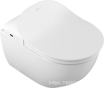 Крышка-биде,с микролифтом, для унитаза арт.5614 R5 R1,пульт ДУ,220-240V,крепеж в компл, БЕЗ компл.для подкл.арт.V990 19 00, (цв.01 white),  KL Villeroy & Boch ViClean V02EL401