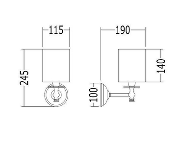 Светильник 115х190хh245мм, (держатель цв. хром, абажур цв.белый),  ZZ Devon & Devon Daisy 2 DEDAISY2CR Bianco