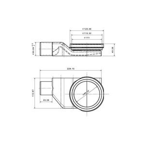 Дренаж.канал 850мм, готовый компл, сифон d50 вых.вбок 48л/мин,затвор(сухой/гидро),мин h монтаж 52мм, 2х стор.вставка цв.мат.хром c перф/под плитку, ZZ Pestan Betto Net Line 13702519