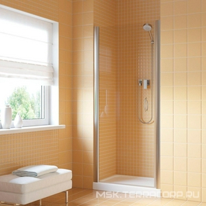 Дверь в нишу  LUX, 80*190 см, универсальная, профиль хром глянец., стекло прозрачное с покрытием QuickNano ZZ Vegas Glass EP EP LUX 80 08 01 QuickNano