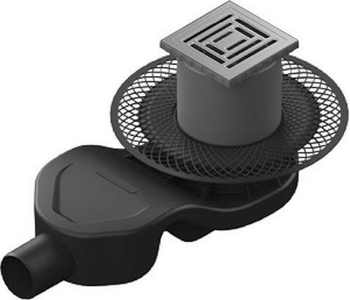 Душевой трап Berges Wasserhaus  Uno 10x10 см ZZ Berges Platz 090169