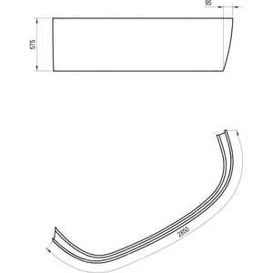 Передняя панель LOVE STORY II R белая (правая), ZZ Ravak Love Story II CZ76100A00