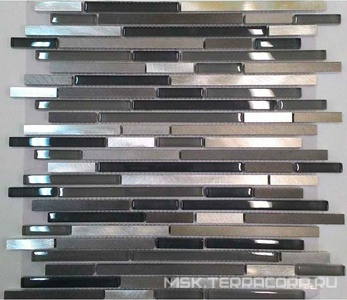 Мозаика Мозаика из металла на сетке A10-107 |30x30 Спектр-М Микс А10-107