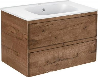 База под раковину подвесная, 2 выкатных ящика, 790x466xh500мм, без раковины,  (цв.V.Oak),  ZZ Vincea Vico VMC-2V800VO