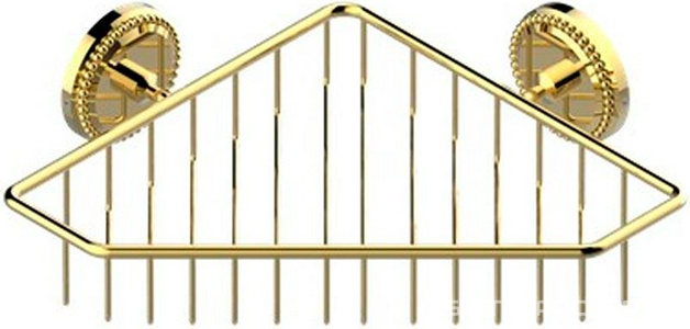 Полочка угловая, металл. решётка 200х200mm с держателями (цв. латунь (Luxbrass))  ZZ THG Versailles G14-D03-03623